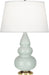 Robert Abbey - 256X - One Light Accent Lamp - Small Triple Gourd - Celadon Glazed Ceramic w/ Antique Natural Brassed
