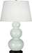Robert Abbey - 370X - One Light Table Lamp - Triple Gourd - Celadon Glazed Ceramic w/ Deep Patina Bronzeed