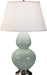 Robert Abbey - 1791X - One Light Table Lamp - Double Gourd - Celadon Glazed Ceramic w/ Antique Silvered