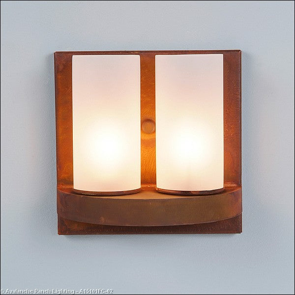 Avalanche Ranch - A15101FC-02 - Sconces - Double Glass - Wisley - Rust Patina