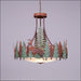 Avalanche Ranch - A40331FC-HR-04 - Pendants - Bowl Style - Crestline-Deer - Pine Green/Rust Patina