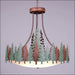 Avalanche Ranch - A40542AF-HR-04 - Pendants - Bowl Style - Crestline-Pine Tree - Pine Green/Rust Patina