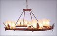 Avalanche Ranch - A41320TS-04 - Linear/Island - Pillar Candle - Wisley-Pine Cone - Pine Green/Rust Patina