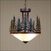 Avalanche Ranch - A44343-03 - Pendants - Bowl Style - Wisley-Cedar Tree - Cedar Green/Rust Patina