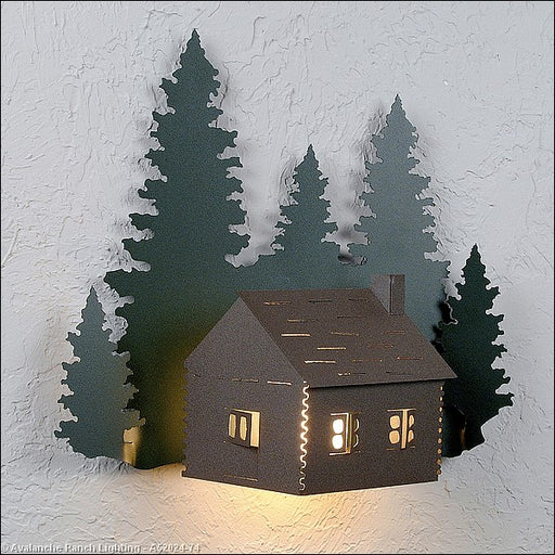 Avalanche Ranch - A52024-74 - Exterior - Wall Mount - Crestline-Cabin - Forest Green/Rustic Brown
