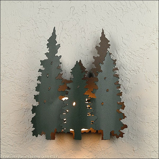 Avalanche Ranch - A52042-74 - Exterior - Wall Mount - Crestline-Pine Tree - Forest Green/Rustic Brown