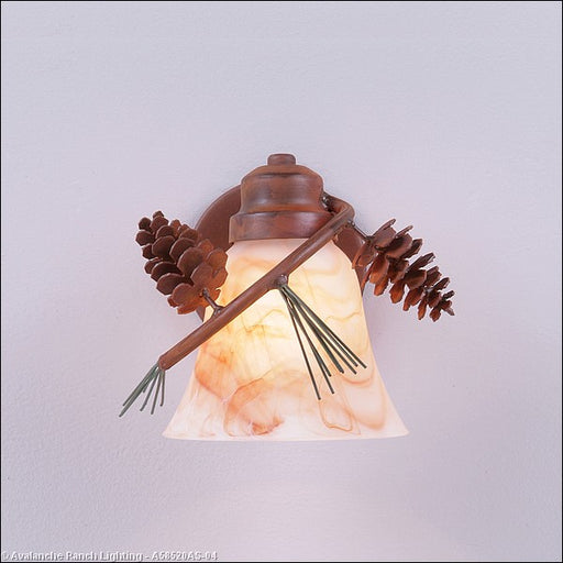 Avalanche Ranch - A58520AS-04 - Sconces - Single Glass - Sienna-Pine Cone - Pine Green/Rust Patina