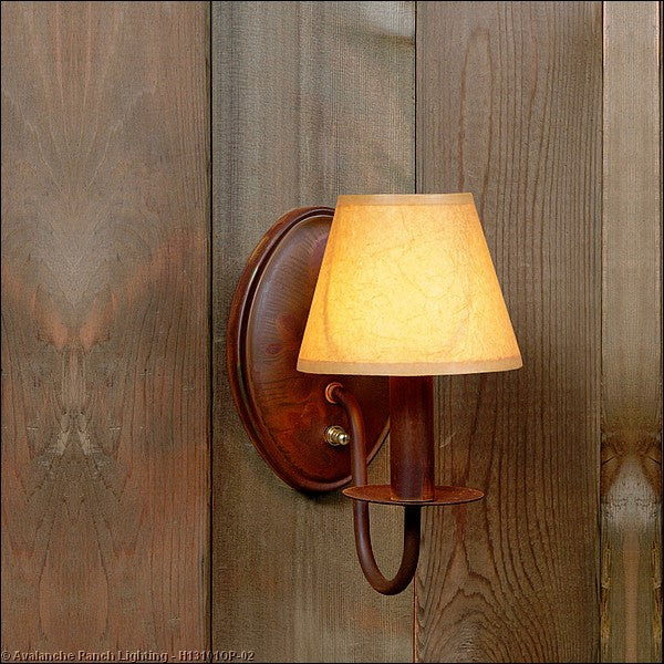 Avalanche Ranch - H13101OP-02 - Sconces - Single Candle - Diablo-Rustic Plain - Rust Patina