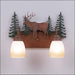 Avalanche Ranch - H32223ET-03 - Bathroom Fixtures - Two Lights - Denali-Valley Elk - Cedar Green/Rust Patina