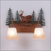 Avalanche Ranch - H32230TT-03 - Bathroom Fixtures - Two Lights - Denali-Mountain Deer - Cedar Green/Rust Patina