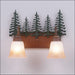 Avalanche Ranch - H32243TT-03 - Bathroom Fixtures - Two Lights - Denali-Cedar Tree - Cedar Green/Rust Patina