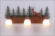 Avalanche Ranch - H32321ET-03 - Bathroom Fixtures - Three Lights - Denali-Valley Deer - Cedar Green/Rust Patina