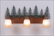 Avalanche Ranch - H32343TT-03 - Bathroom Fixtures - Three Lights - Denali-Cedar Tree - Cedar Green/Rust Patina