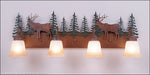 Avalanche Ranch - H32423TT-03 - Bathroom Fixtures - Four Lights - Denali-Valley Elk - Cedar Green/Rust Patina