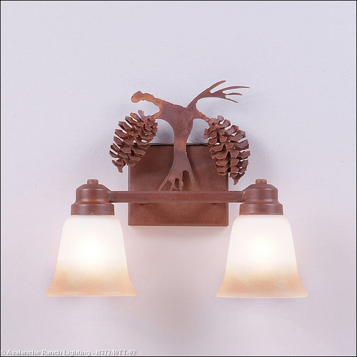 Avalanche Ranch - H37240TT-02 - Bathroom Fixtures - Two Lights - Parkshire-Spruce Cone - Rust Patina