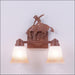 Avalanche Ranch - H37255TT-02 - Bathroom Fixtures - Two Lights - Parkshire-Bucking Bronco - Rust Patina