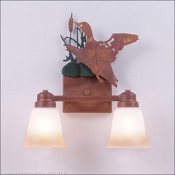 Avalanche Ranch - H37264TT-03 - Bathroom Fixtures - Two Lights - Parkshire-Loon - Cedar Green/Rust Patina