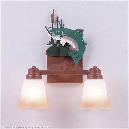 Avalanche Ranch - H37281TT-05 - Bathroom Fixtures - Two Lights - Parkshire-Trout - Rust Patina