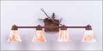 Avalanche Ranch - H37420AS-04 - Bathroom Fixtures - Four Lights - Parkshire-Pine Cone - Pine Green/Rust Patina