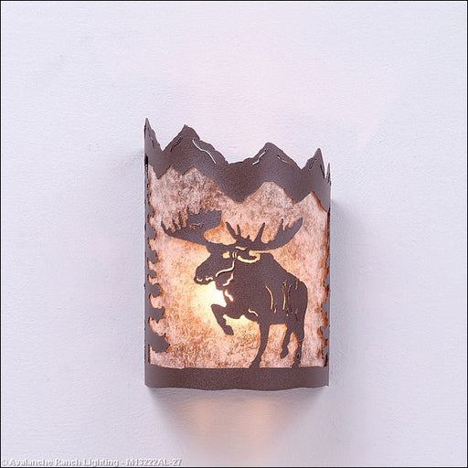 Avalanche Ranch - M13222AL-27 - Sconces - Pocket - Cascade-Alaska Moose - Rustic Brown