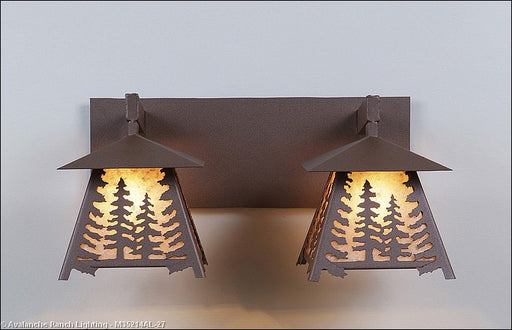 Avalanche Ranch - M35214AL-27 - Bathroom Fixtures - Two Lights - Smoky Mountain-Spruce Tree - Rustic Brown