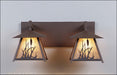 Avalanche Ranch - M35265AL-27 - Bathroom Fixtures - Two Lights - Smoky Mountain-Cattails - Rustic Brown