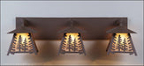 Avalanche Ranch - M35314AL-27 - Bathroom Fixtures - Three Lights - Smoky Mountain-Spruce Tree - Rustic Brown