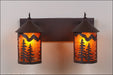 Avalanche Ranch - M38214AM-27 - Bathroom Fixtures - Two Lights - Cascade-Spruce Tree Rustic Brown - Rustic Brown