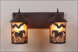 Avalanche Ranch - M38235AL-27 - Bathroom Fixtures - Two Lights - Cascade-Mountain Horse - Rustic Brown