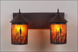 Avalanche Ranch - M38265AM-27 - Bathroom Fixtures - Two Lights - Cascade-Cattails - Rustic Brown