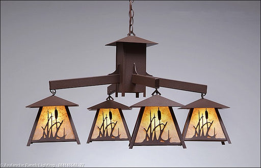 Avalanche Ranch - M41465AL-27 - Mid. Chandeliers - Other - Smoky Mountain-Cattails - Rustic Brown