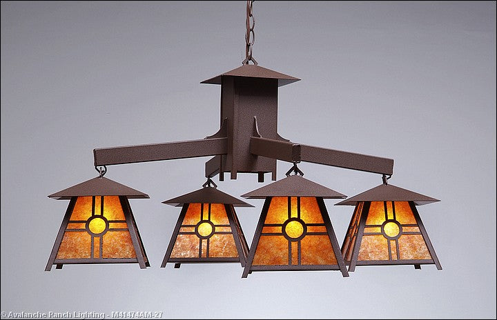 Avalanche Ranch - M41474AM-27 - Mid. Chandeliers - Other - Smoky Mountain-Southview - Rustic Brown