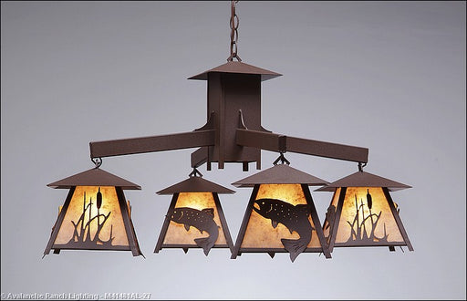 Avalanche Ranch - M41481AL-27 - Mid. Chandeliers - Other - Smoky Mountain-Trout - Rustic Brown