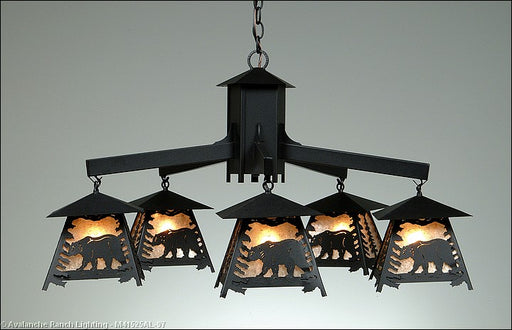 Avalanche Ranch - M41525AL-97 - Large Chandeliers - Other - Smoky Mountain-Mountain Bear - Black Iron
