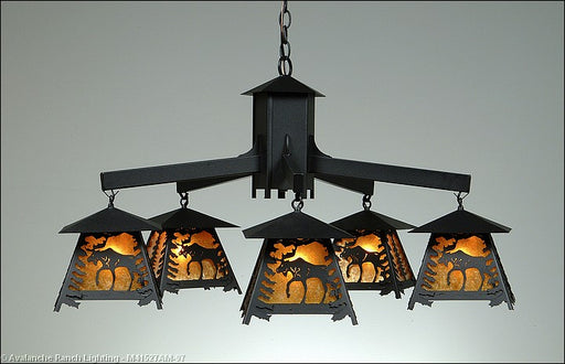Avalanche Ranch - M41527AM-97 - Large Chandeliers - Other - Smoky Mountain-Mountain Moose - Black Iron