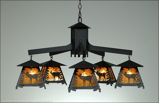 Avalanche Ranch - M41533AM-97 - Large Chandeliers - Other - Smoky Mountain-Mountain Elk - Black Iron