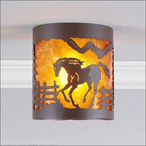 Avalanche Ranch - M49135AM-27 - Flush Mounts - Bowl Style - Kincaid-Mountain Horse - Rustic Brown