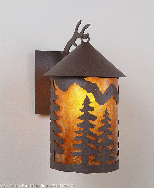 Avalanche Ranch - M51614AM-27 - Exterior - Wall Mount - Cascade Lantern-Spruce Tree - Rustic Brown