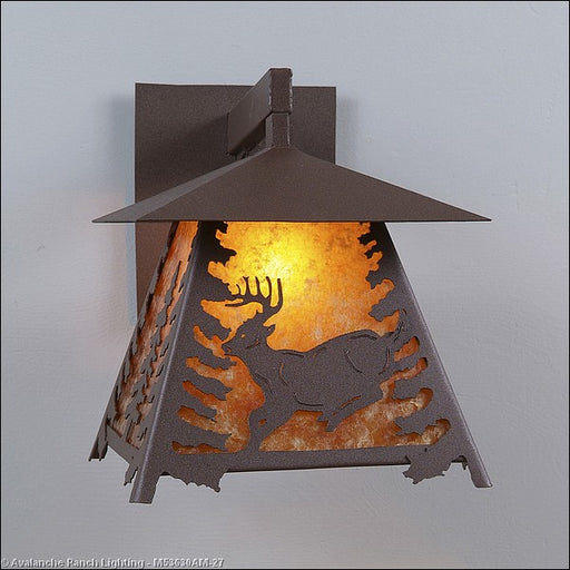 Avalanche Ranch - M53630AM-27 - Exterior - Wall Mount - Smoky Mountain-Mountain Deer - Rustic Brown