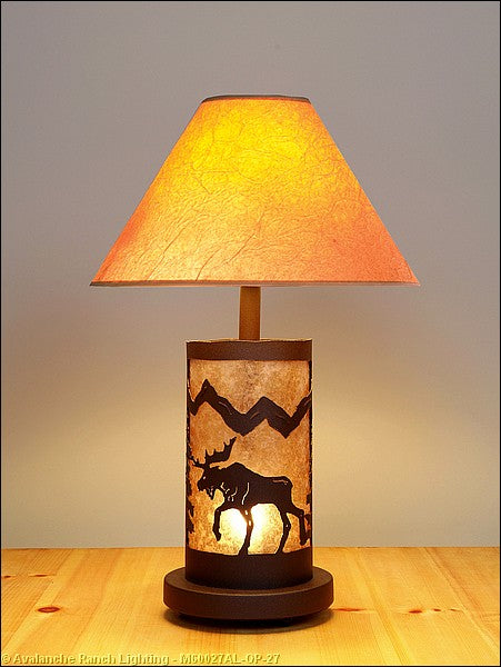 Avalanche Ranch - M60027AL-OP-27 - Lamps - Table Lamps - Cascade-Mountain Moose Rustic Brown - Rustic Brown