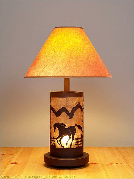 Avalanche Ranch - M60035AL-OP-27 - Lamps - Table Lamps - Cascade-Mountain Horse - Rustic Brown