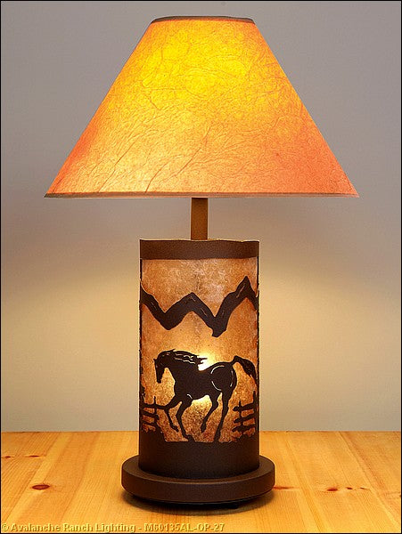 Avalanche Ranch - M60135AL-OP-27 - Lamps - Table Lamps - Cascade-Mountain Horse - Rustic Brown