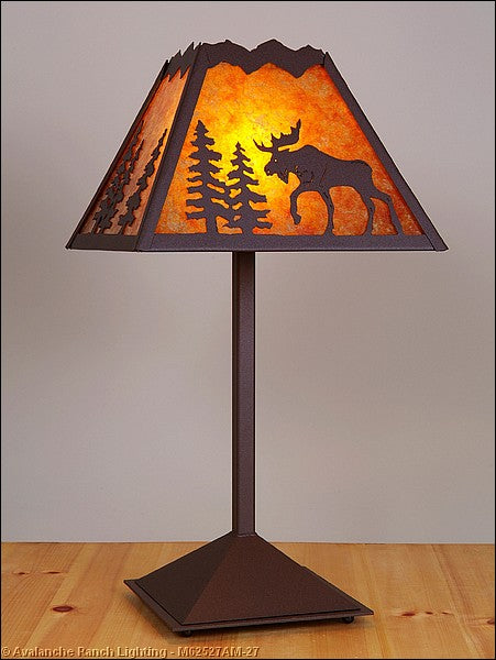 Avalanche Ranch - M62527AM-27 - Lamps - Table Lamps - Rocky Mountain-Mountain Moose Rustic Brown - Rustic Brown