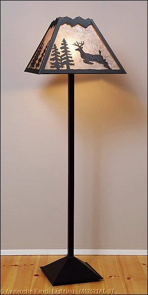 Avalanche Ranch - M62621AL-97 - Lamps - Floor Lamps - Rocky Mountain-Valley Deer Black Iron - Black Iron