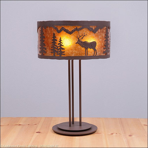 Avalanche Ranch - M69123AM-27 - Lamps - Table Lamps - Kincaid-Valley Elk - Rustic Brown