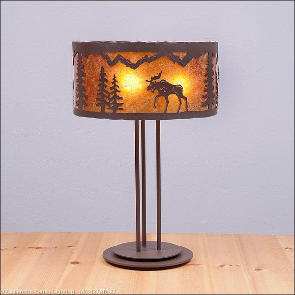 Avalanche Ranch - M69127AM-27 - Lamps - Table Lamps - Kincaid-Mountain Moose - Rustic Brown