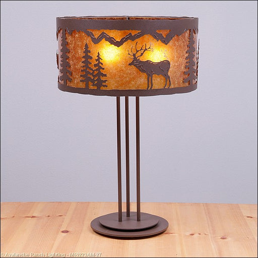 Avalanche Ranch - M69223AM-27 - Lamps - Table Lamps - Kincaid-Valley Elk - Rustic Brown