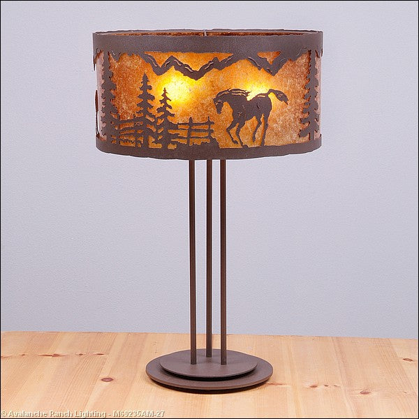 Avalanche Ranch - M69235AM-27 - Lamps - Table Lamps - Kincaid-Mountain Horse - Rustic Brown