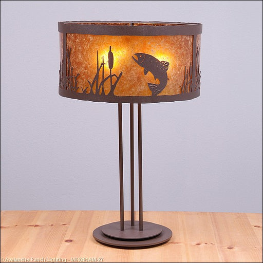 Kincaid-Trout Three Light Desk Lamp in Rustic Brown (172|M69181AM-27)