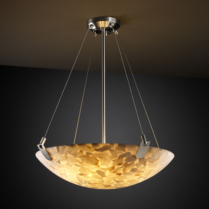 Justice Designs - ALR-9621-35-NCKL - Pendant - Alabaster Rocks! - Brushed Nickel